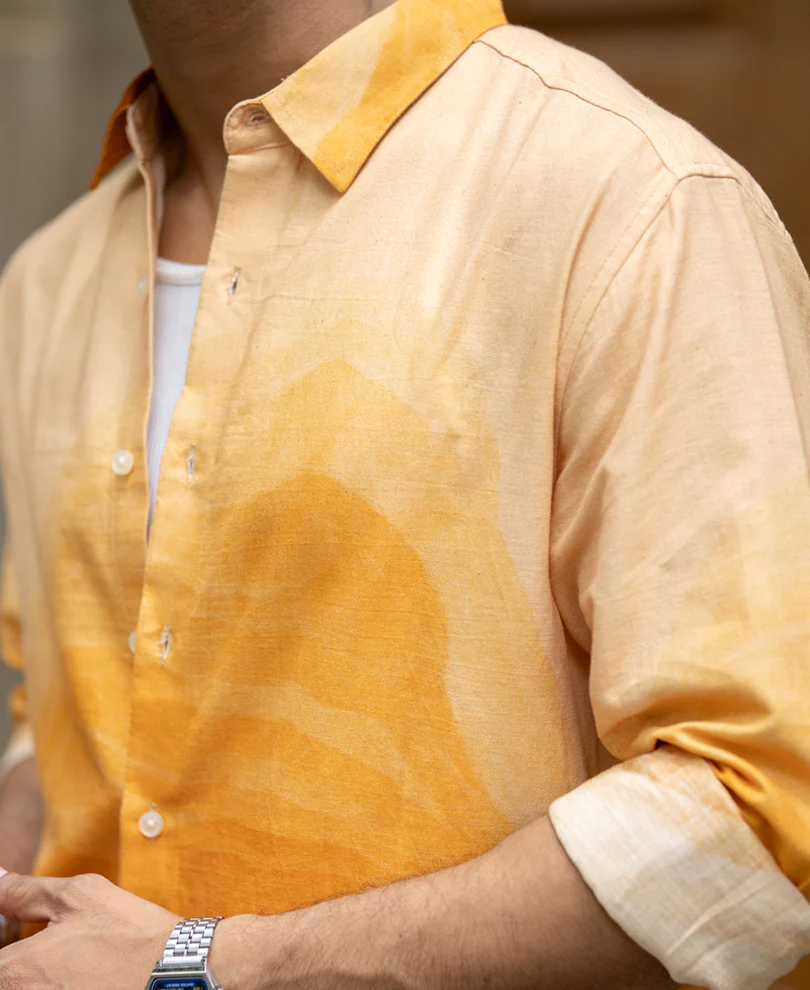 Abstract Mountain Print Shirt 100% Cotton - Image 3