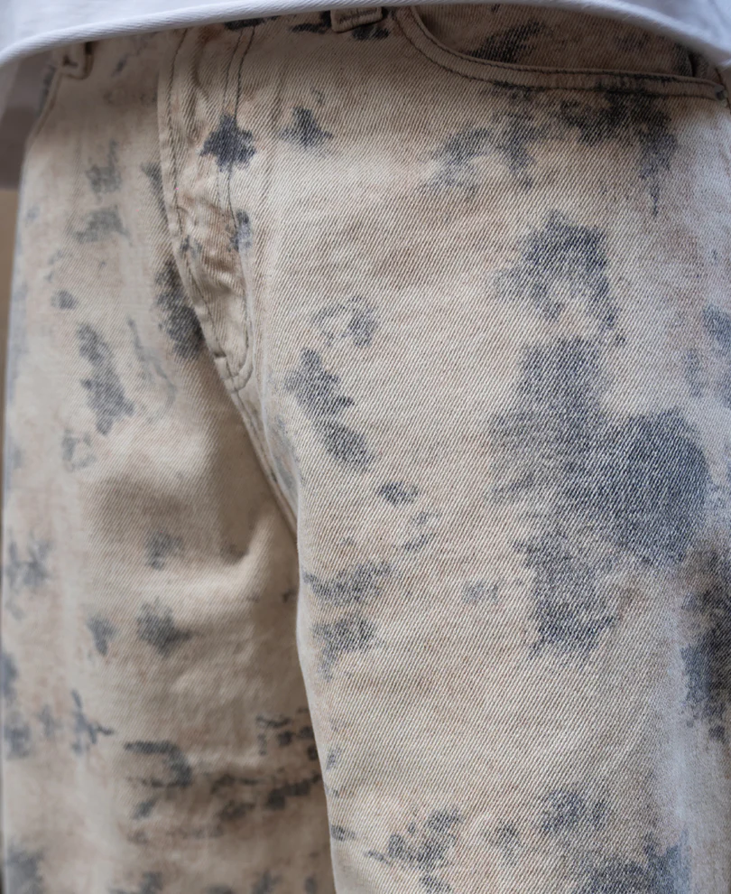 Abstract Print Baggy Jeans 100% Cotton - Image 6