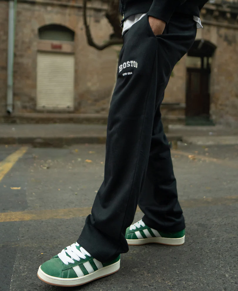 Basic Black Baggy Fit Trackpant 100% Cotton - Image 4