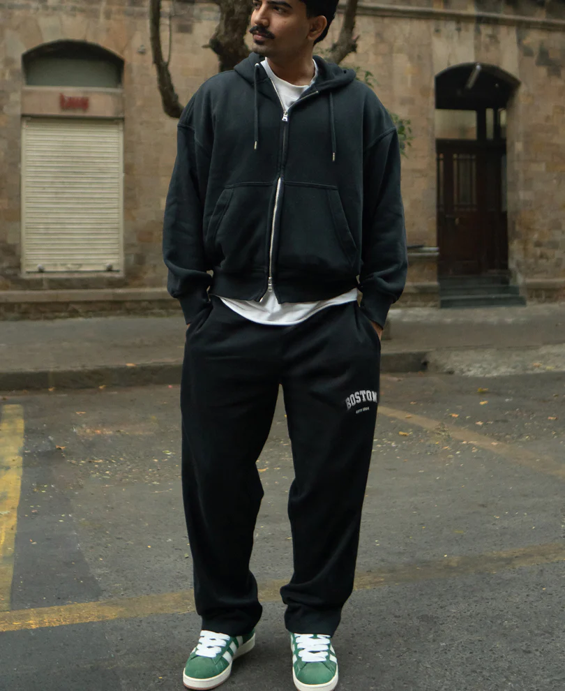 Basic Black Baggy Fit Trackpant 100% Cotton - Image 6