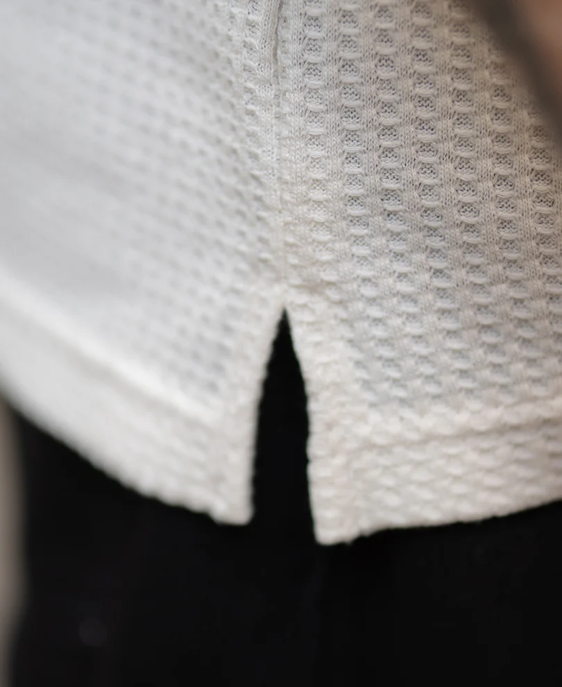 Beige Checks Print T-Shirt 100% Cotton - Image 4