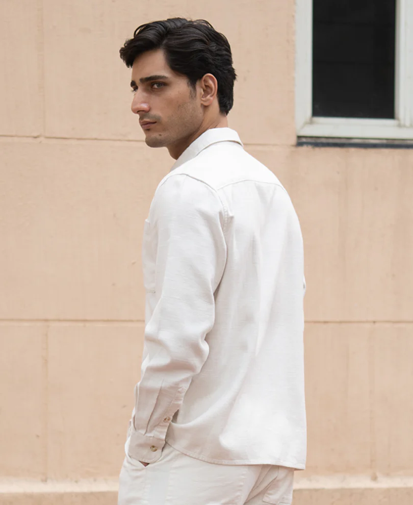 Beige Linen Structured Co-Ord Set - Image 4