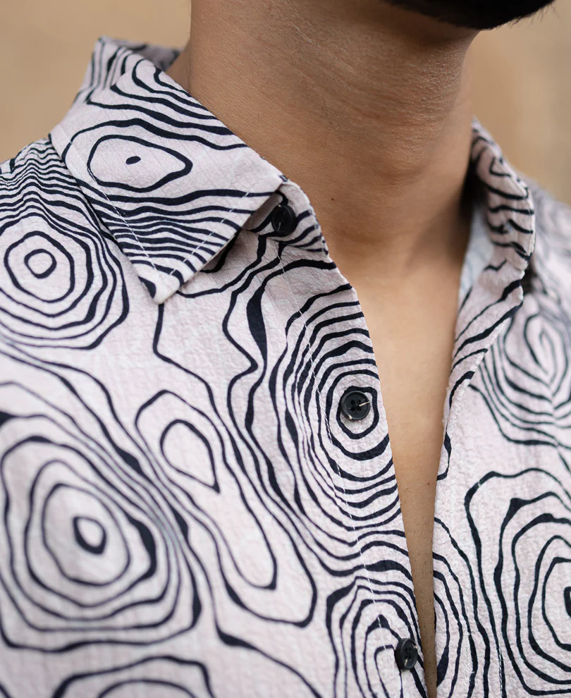 Beige Seismic Printed Shirt - Image 3