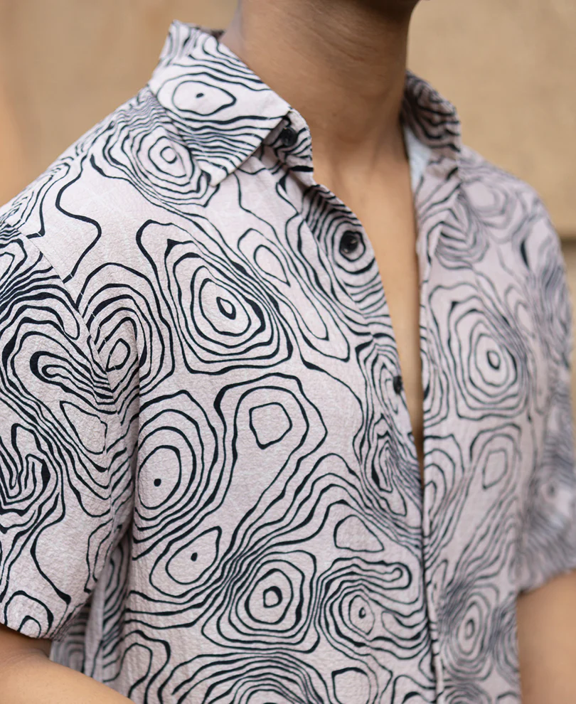 Beige Seismic Printed Shirt - Image 4