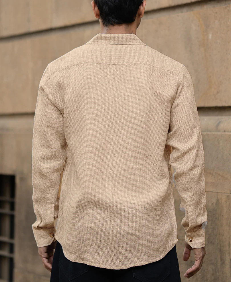 Beige Structure Shirt - Image 4