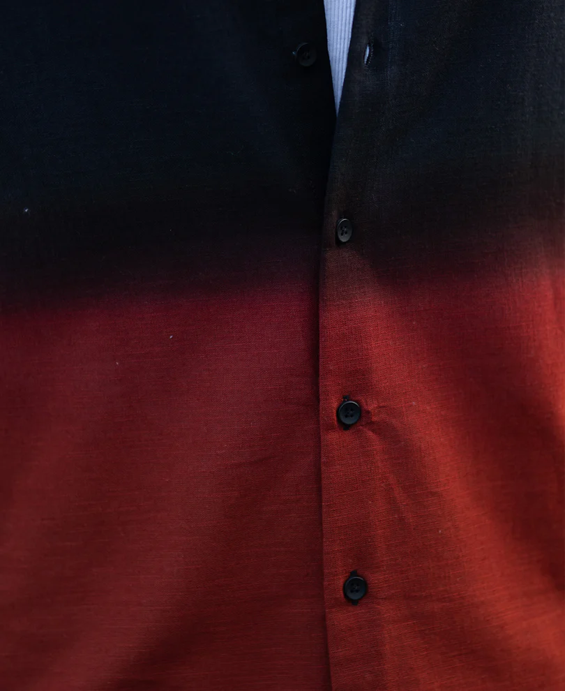 Black And Brown Ombre Shirt 100% Cotton - Image 5