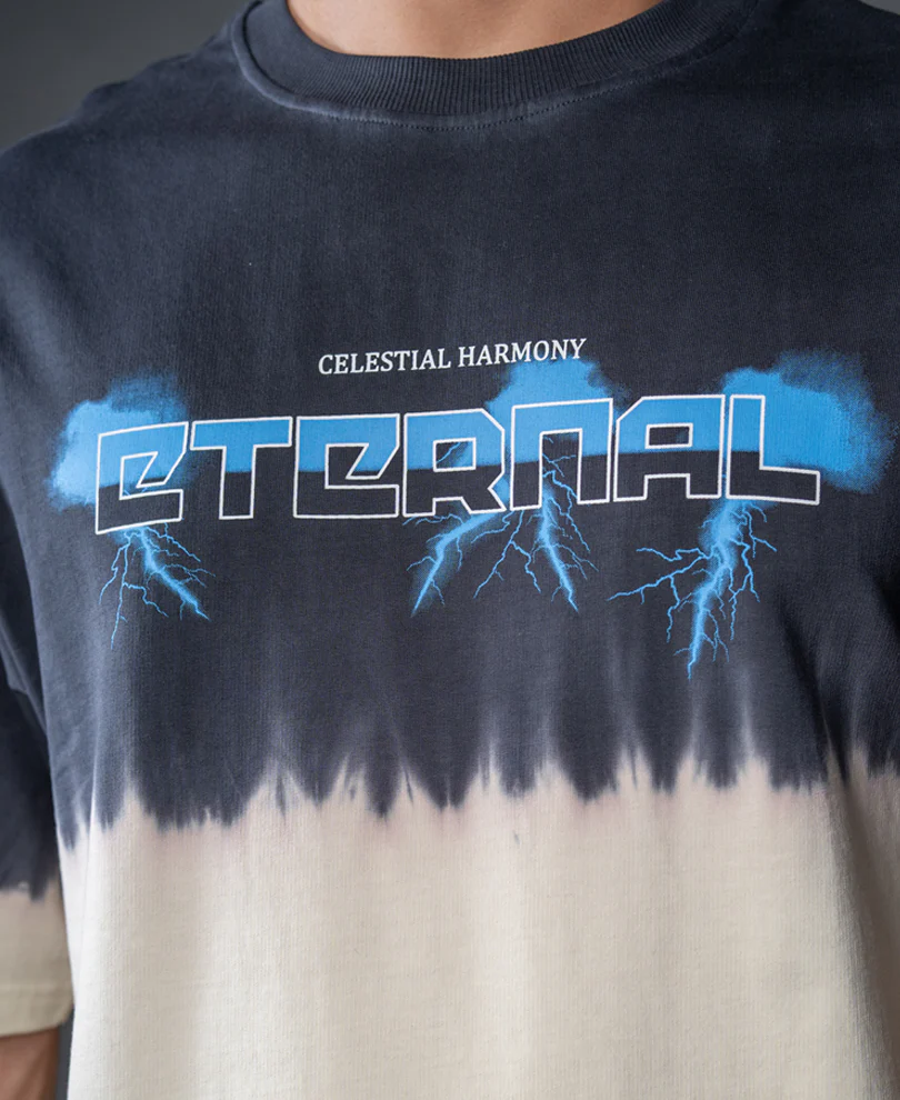 Black Bleached Graphic T-Shirt 100% Cotton - Image 3