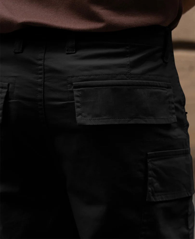 Black Cotton Cargo Trouser - Image 7
