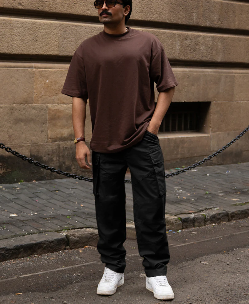 Black Cotton Cargo Trouser - Image 8