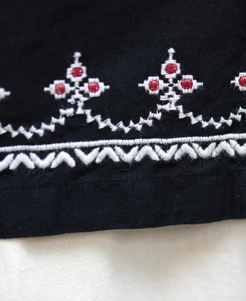Black Embroidered Lightweight Shirt - Image 4