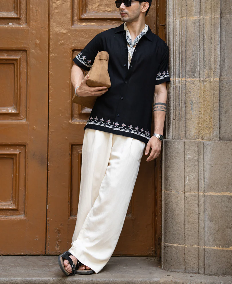 Black Embroidered Lightweight Shirt - Image 6
