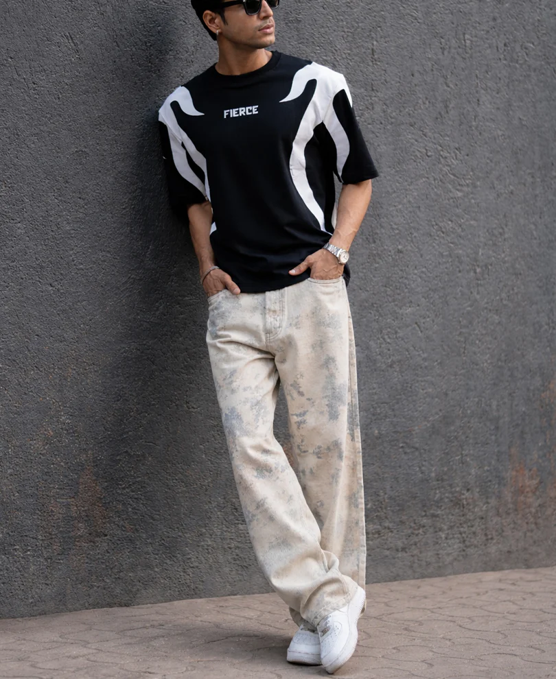 Black Graphic Oversized T-Shirt 100% Cotton - Image 6