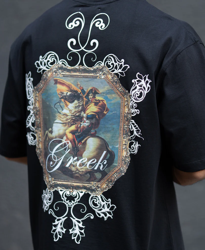 Black Greek Graphic T-Shirt 100% Cotton - Image 4