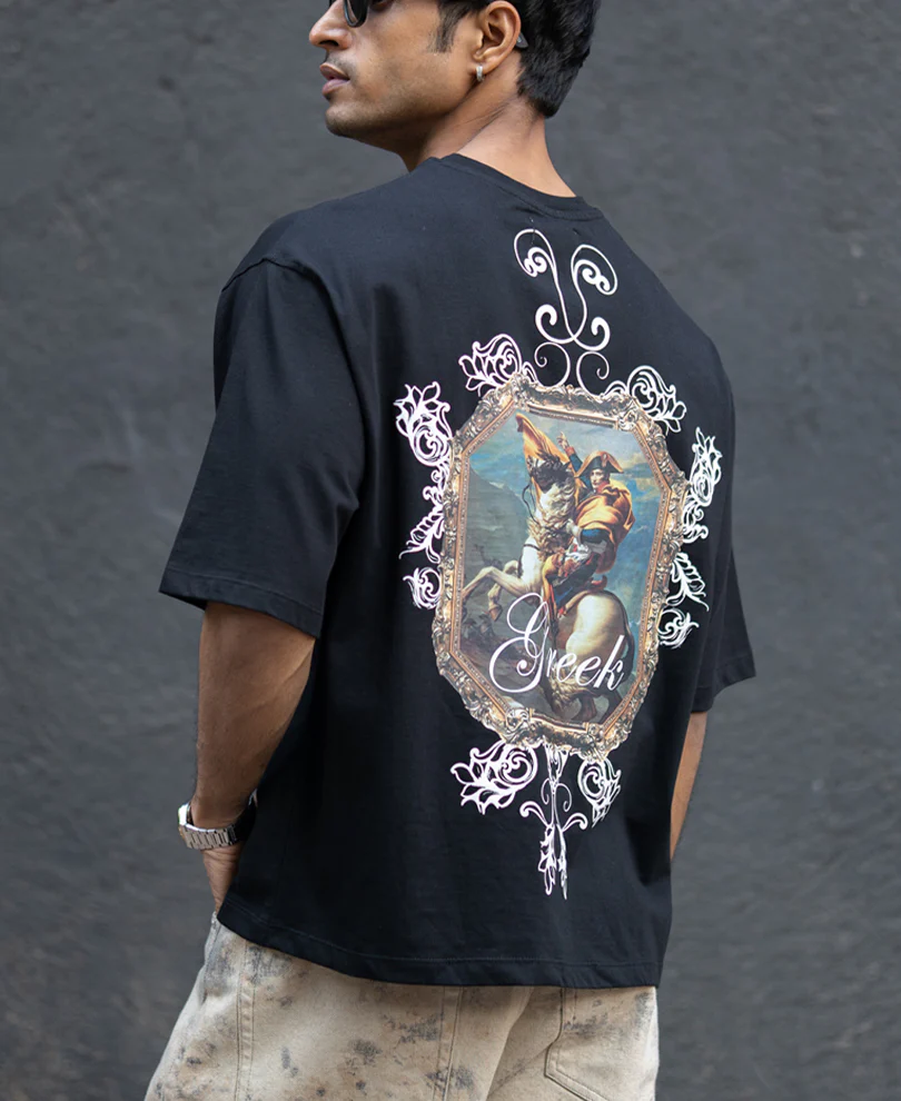 Black Greek Graphic T-Shirt 100% Cotton - Image 5