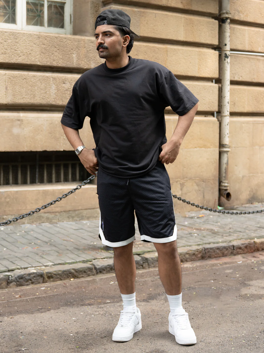 Black Mesh Basketball Short - Image 5