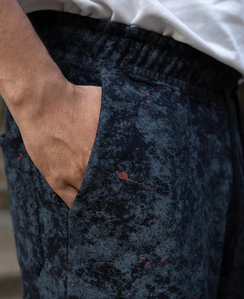 Black Printed Baggy Fit Trackpants 100% Cotton - Image 5