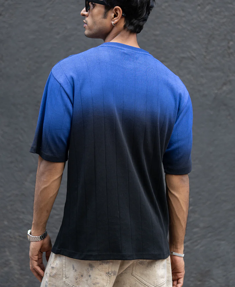 Black Sprayed Structure T-Shirt 100% Cotton - Image 5