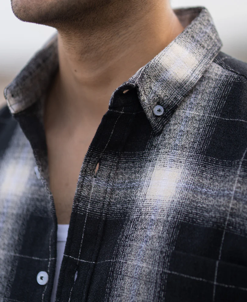 Black Structured Button Down Shirt - Image 5