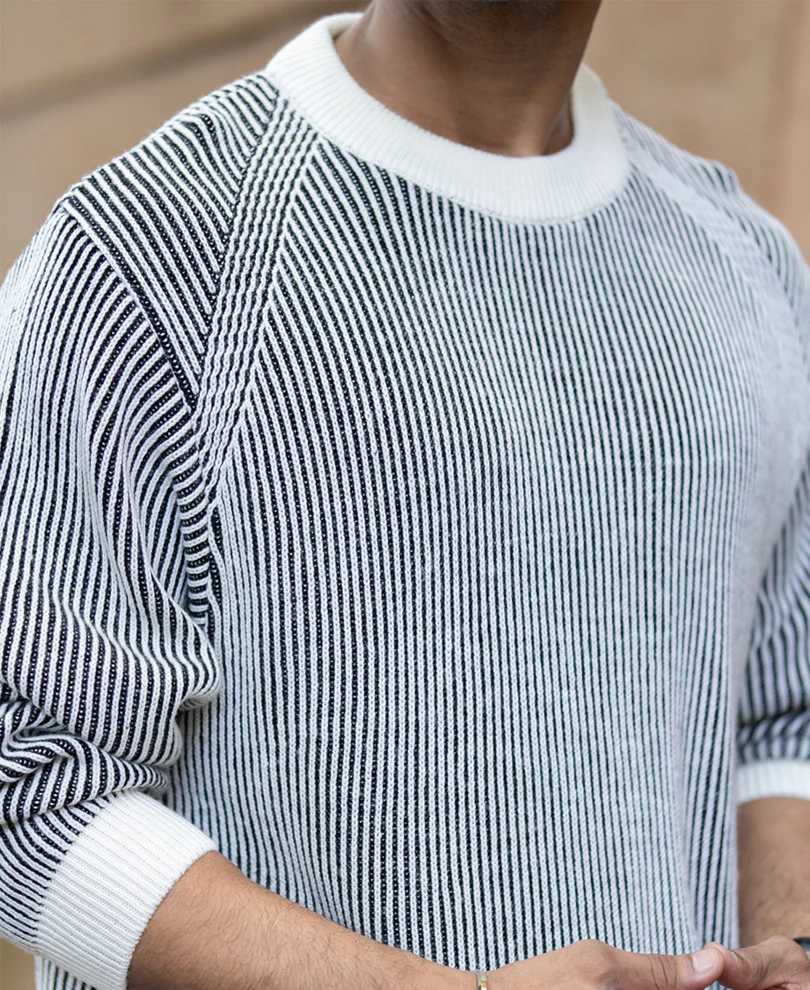 Black And White Striped T-Shirt - Image 4