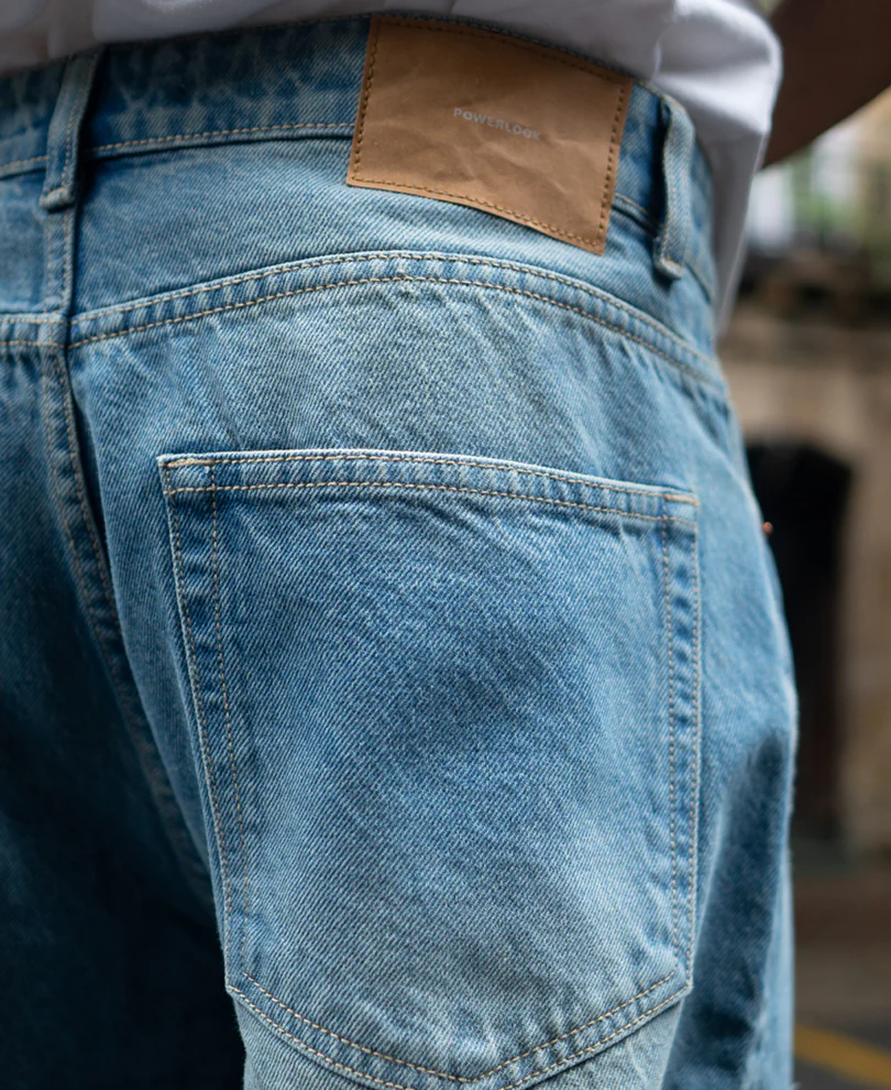 Blue Baggy Ripped Jeans 100% Cotton - Image 6