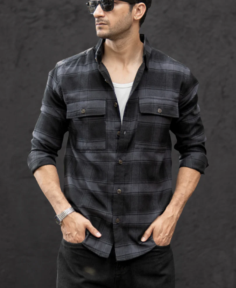 Black Checks Shirt - Image 2