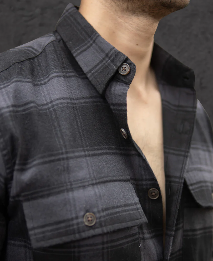 Black Checks Shirt - Image 3
