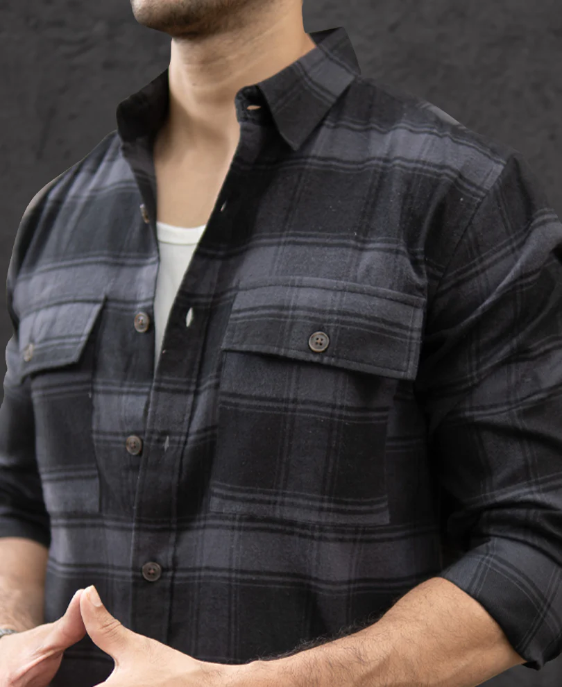 Black Checks Shirt - Image 4