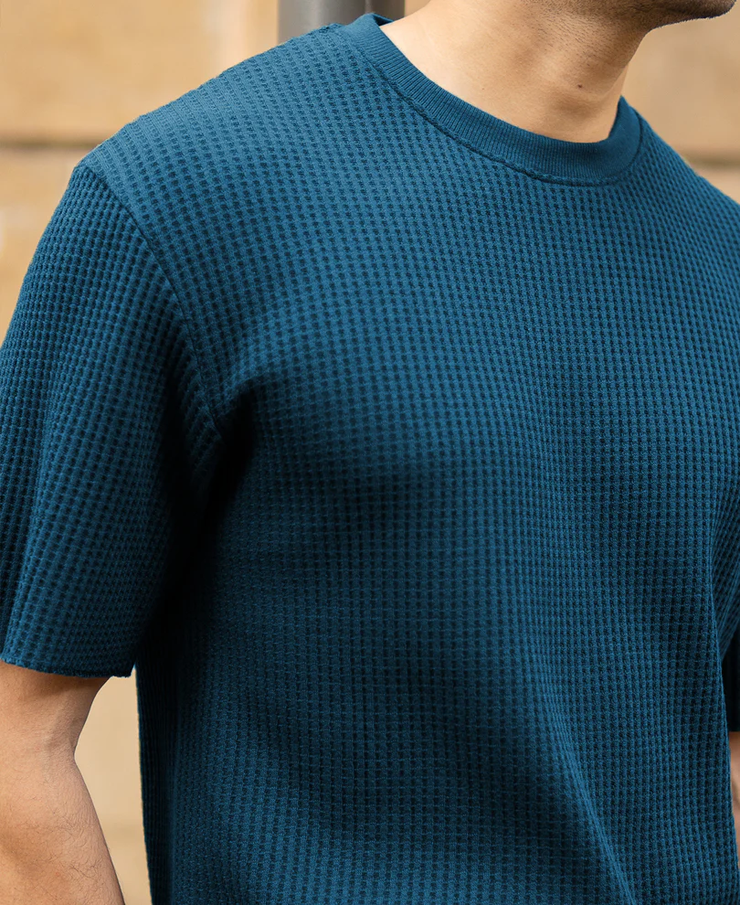 Blue Coral Structured T-Shirt - Image 3