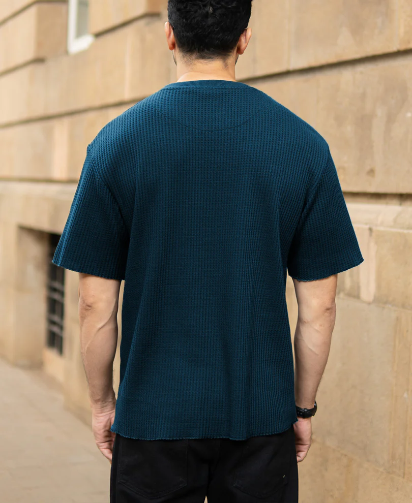 Blue Coral Structured T-Shirt - Image 4