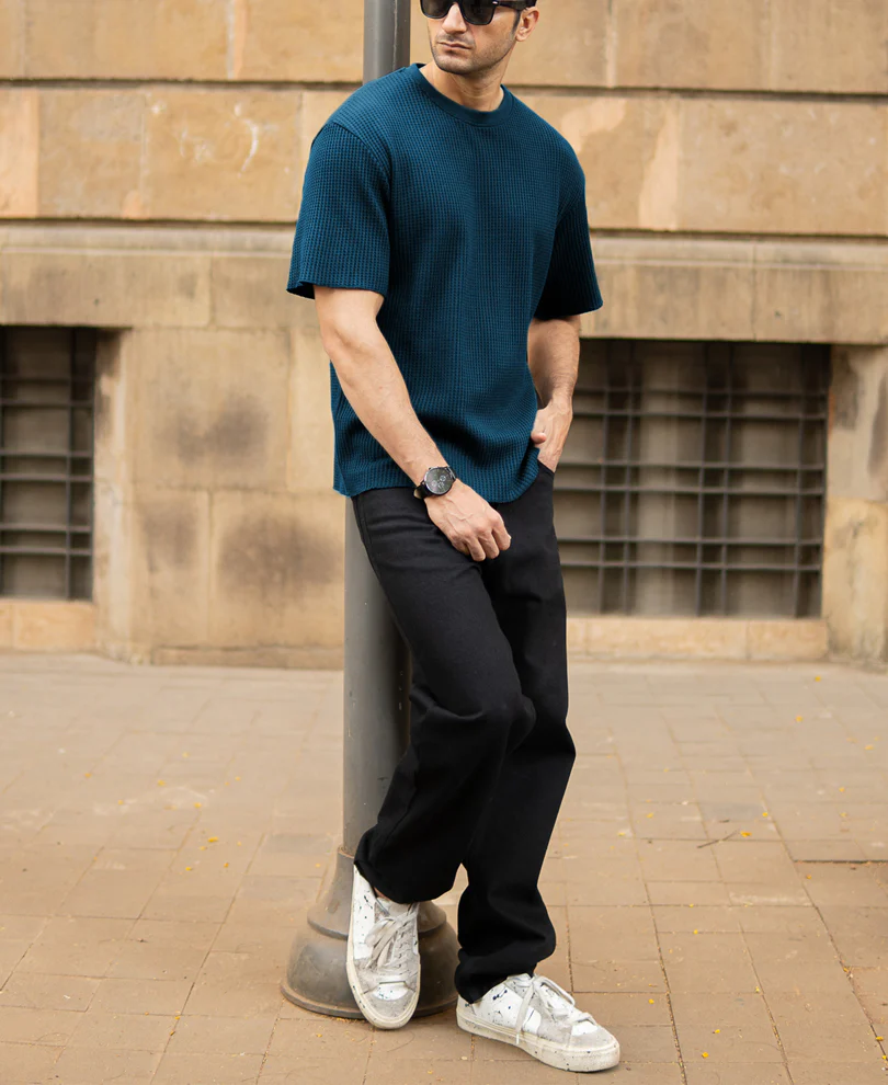 Blue Coral Structured T-Shirt - Image 5