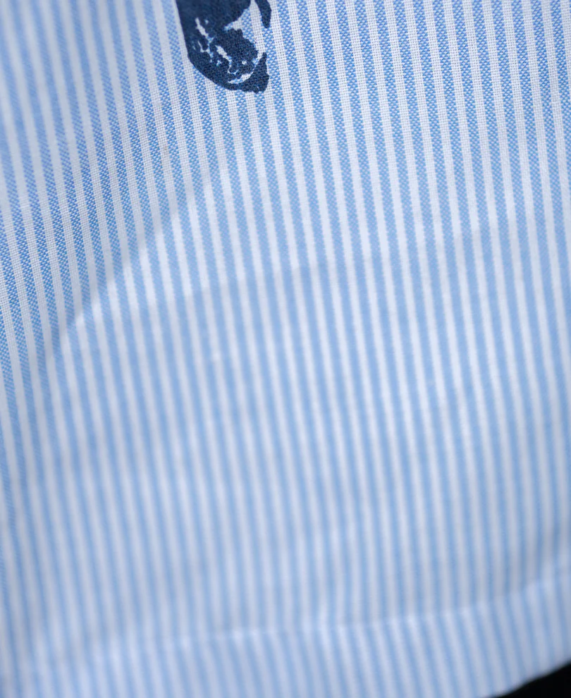 Blue Striped Print Shirt - Image 5