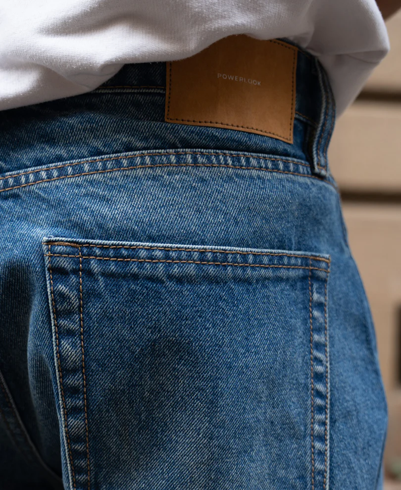 Blue Washed Baggy Jeans 100% Cotton - Image 5