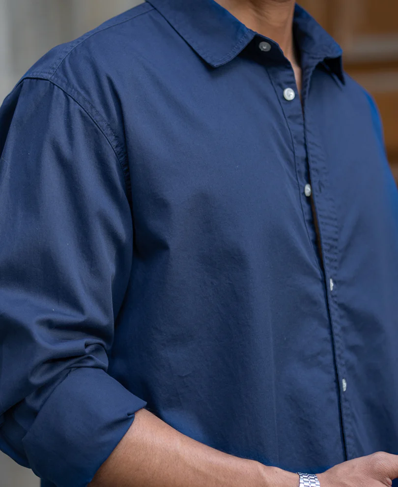 Blue Washed Shirt 100% Cotton - Image 4