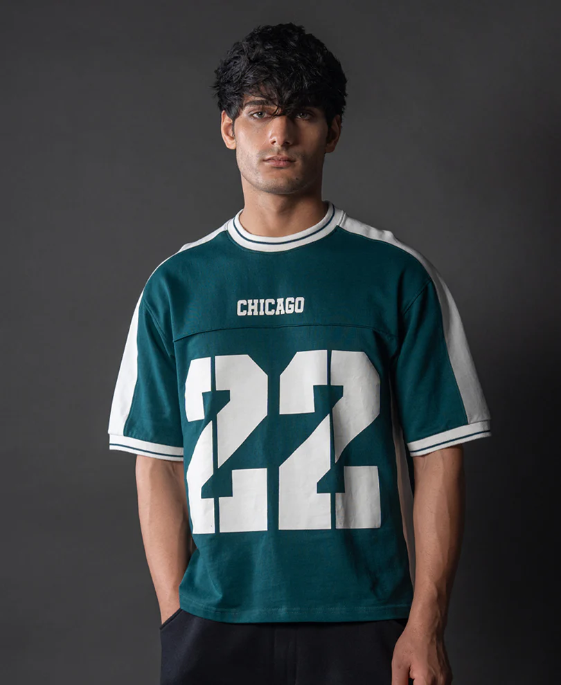 Bottle Green Graphic Basket Ball T-Shirt 100% Cotton - Image 3