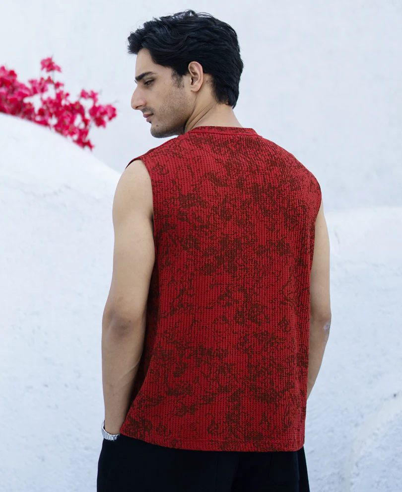 Brick Printed Drop Shoulder Sando - Image 5