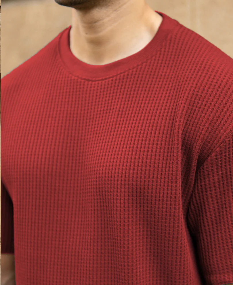 Brick Red Structured T-Shirt - Image 3