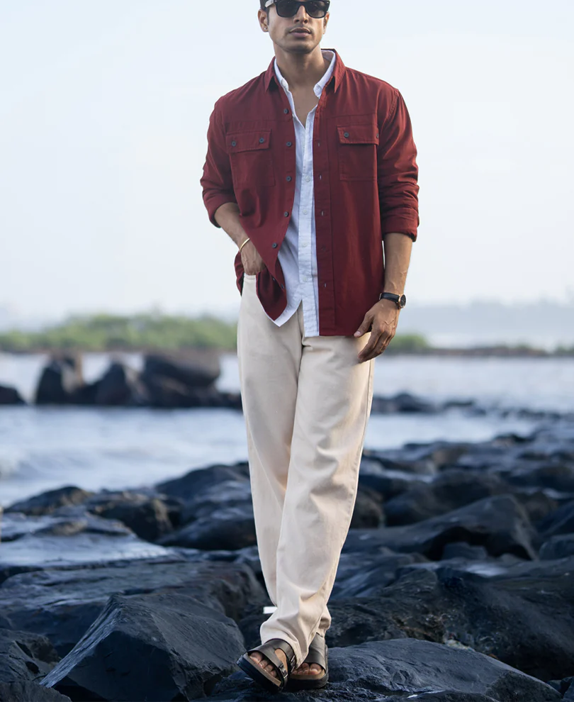 Brick Structure Cargo Overshirt 100% Cotton - Image 6