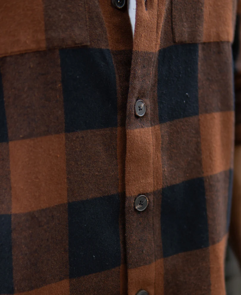 Brown And Black Checks Shirt - Image 4