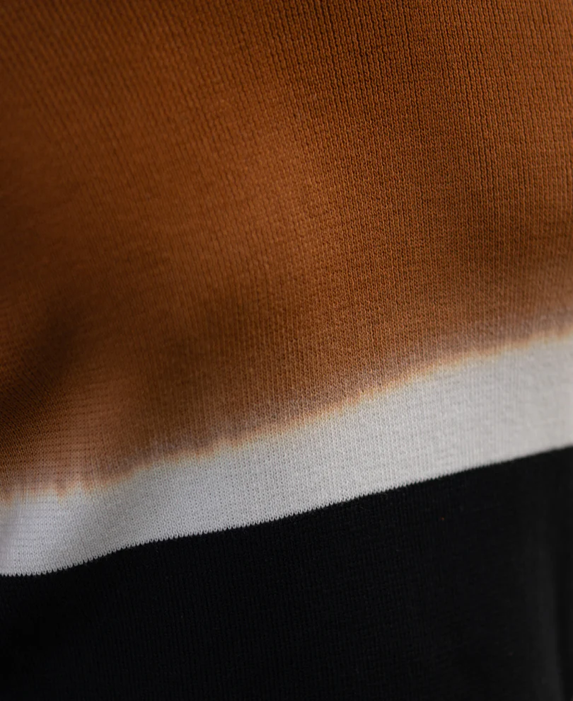 Brown And Black Stripe Knit T-Shirt 100% Cotton - Image 4