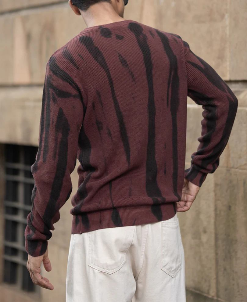 Brown Flat Knit T-Shirt 100% Cotton - Image 5
