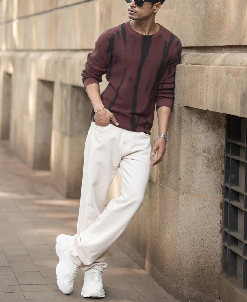 Brown Flat Knit T-Shirt 100% Cotton - Image 6