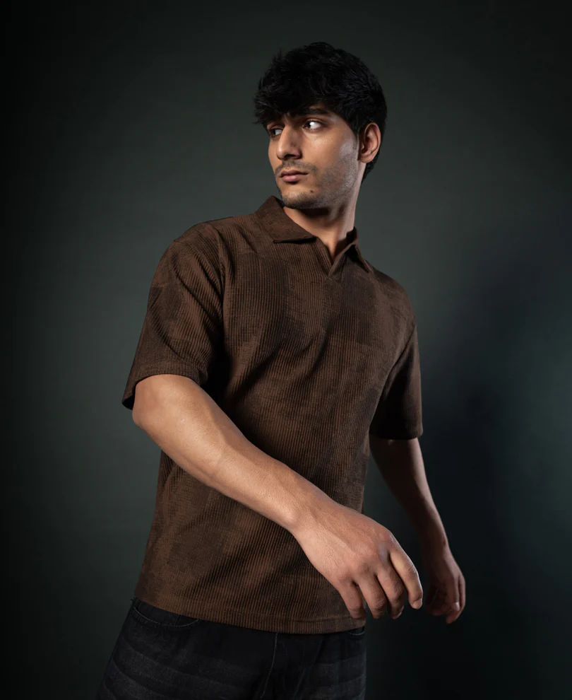 Brown Grunge Print T-Shirt - Image 5