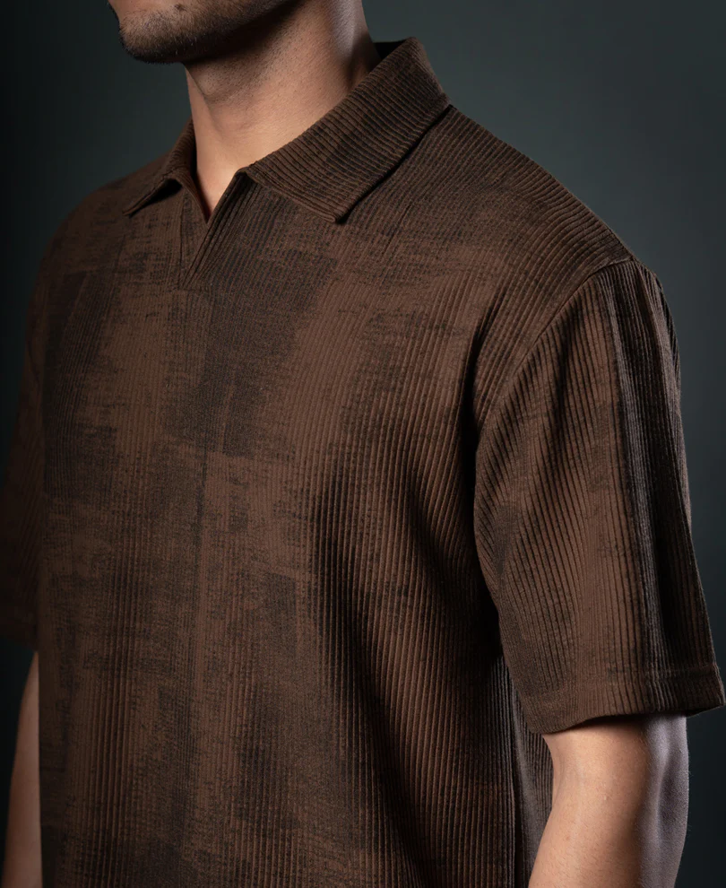 Brown Grunge Print T-Shirt - Image 7