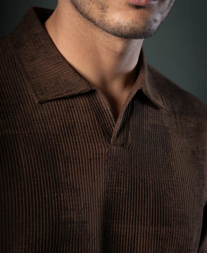 Brown Grunge Print T-Shirt - Image 8