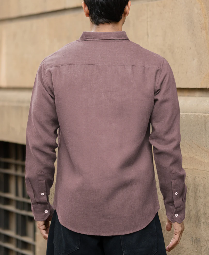 Twilight Mauve Linen Shirt - Image 4