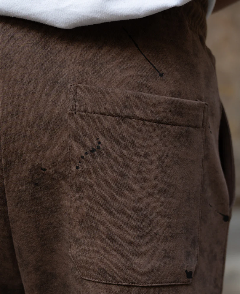 Brown Printed Baggy Fit Trackpant - Image 6