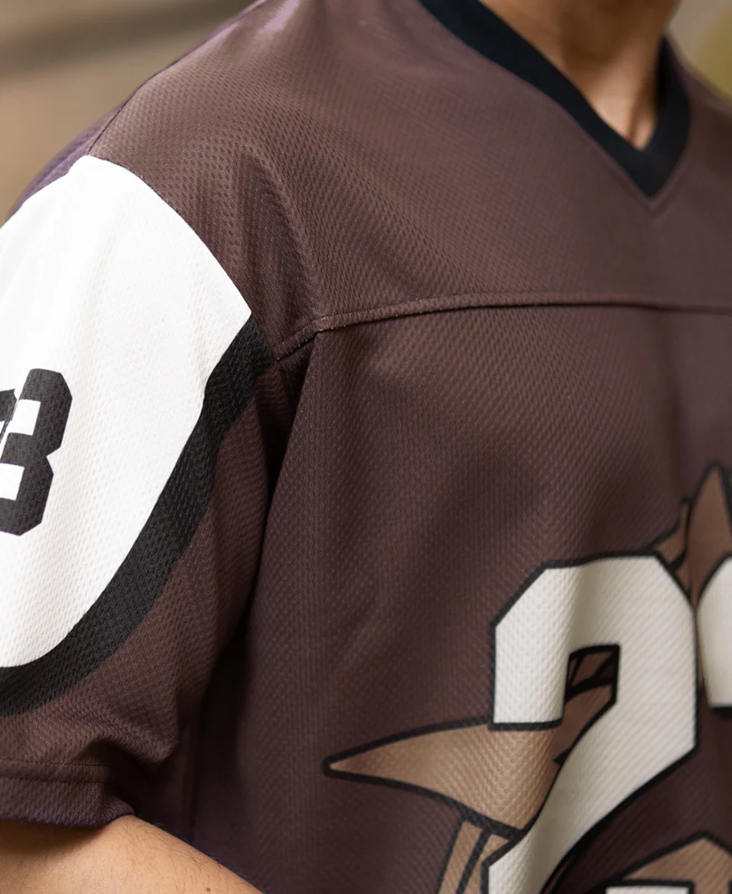 Brown Printed Jersey T-Shirt - Image 5
