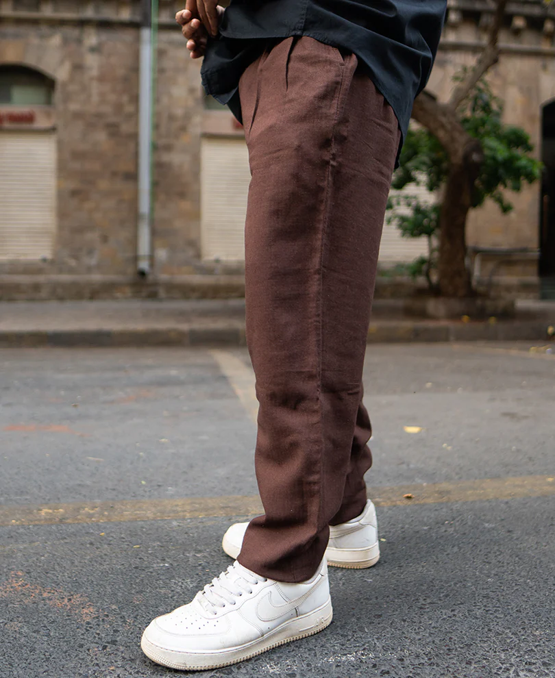 Dark Brown Linen Pant - Image 3