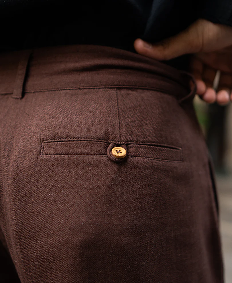 Dark Brown Linen Pant - Image 5