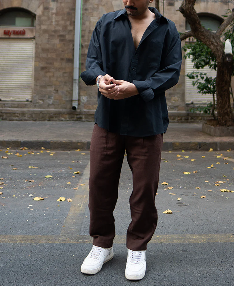 Dark Brown Linen Pant - Image 6